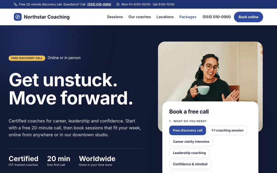 Coaching demo homepage