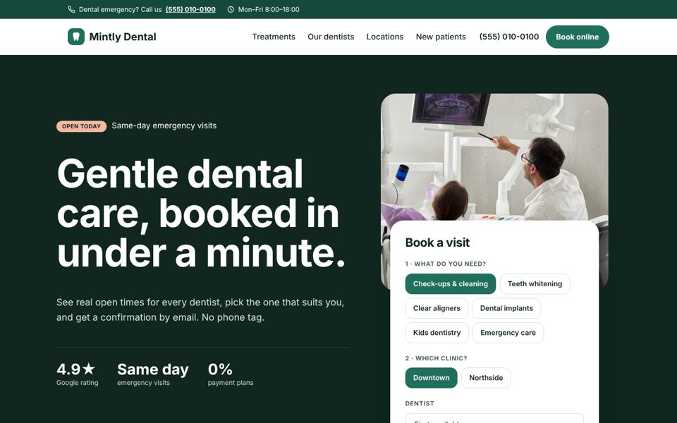 Family & cosmetic demo homepage